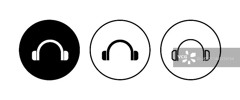 耳机图标集符号图片素材