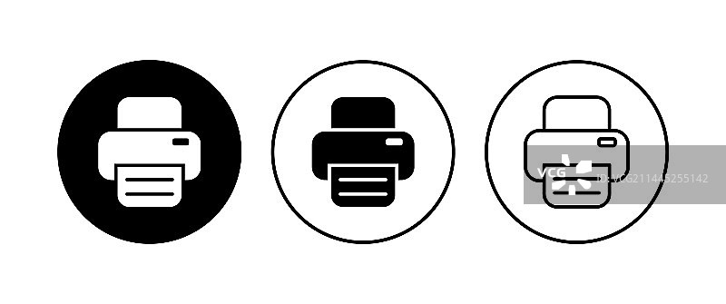 打印机图标集图片素材