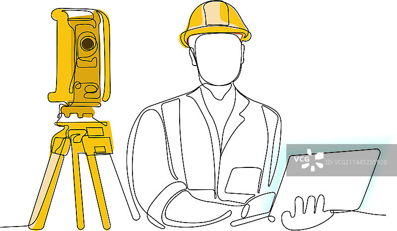 带有三脚架的测量员图标，大地测量三脚架图片素材