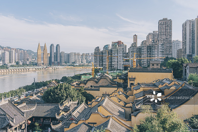 重庆湖广会馆周边城市风光图片素材