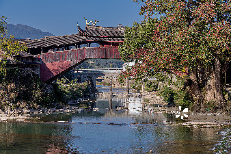 浙江温州泰顺北涧桥图片素材