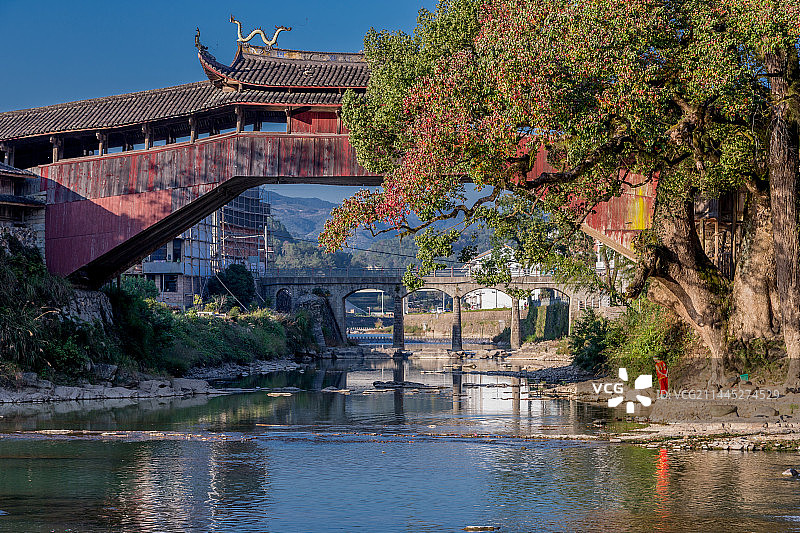 浙江温州泰顺北涧桥图片素材