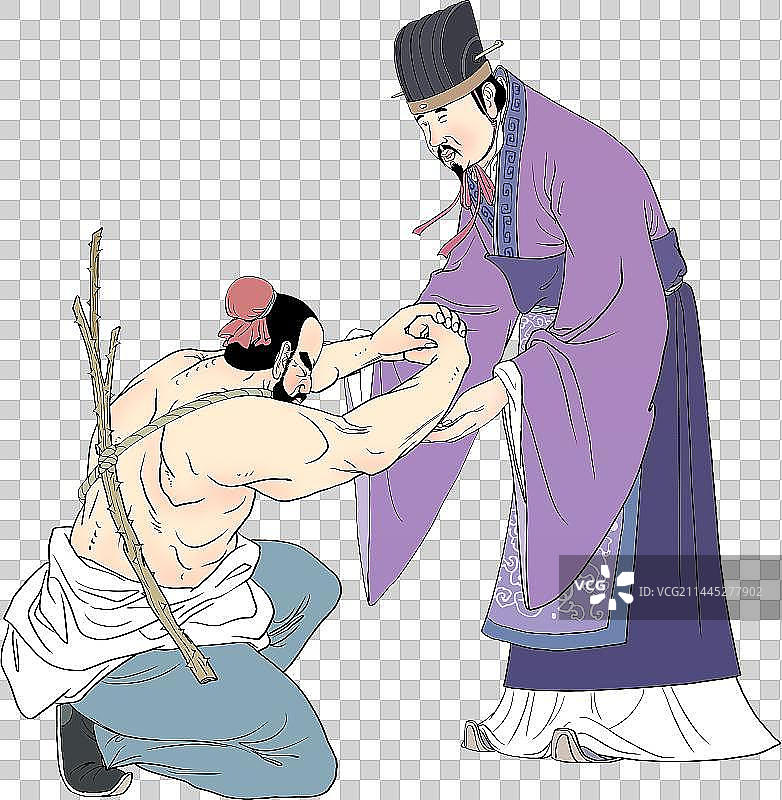 古代成语故事负荆请罪人物场景元素图片素材