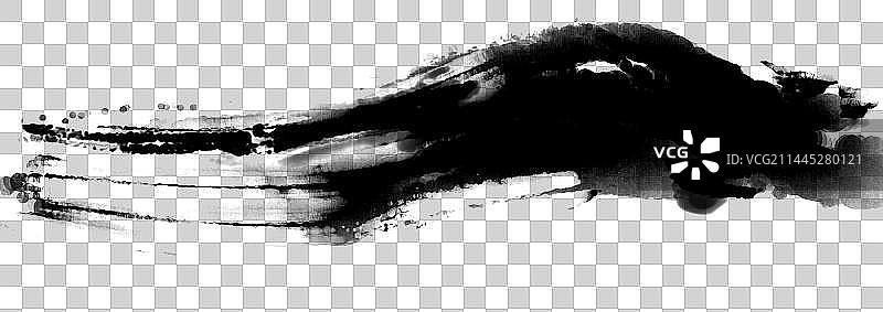 水墨墨韵毛笔笔触图片素材