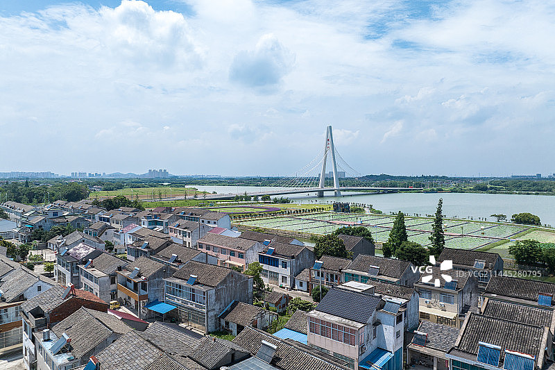 厚桥街道宛山湖大桥图片素材