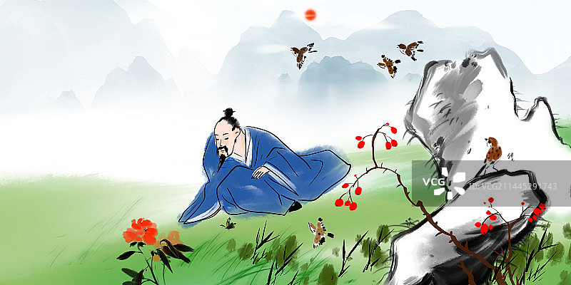 庄子蝴蝶图片素材