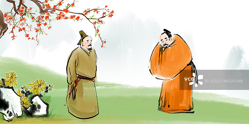 孔子问道图图片素材