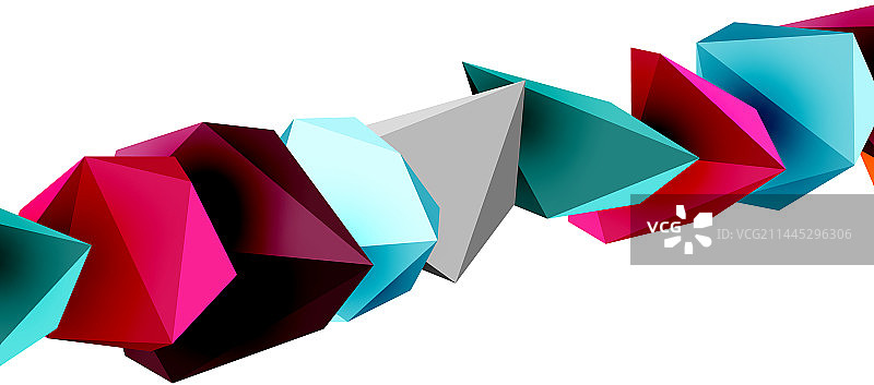 3d低多边形三角形设计元素图片素材