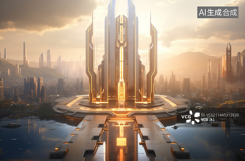 【AI数字艺术】城市风光地标建筑图片素材