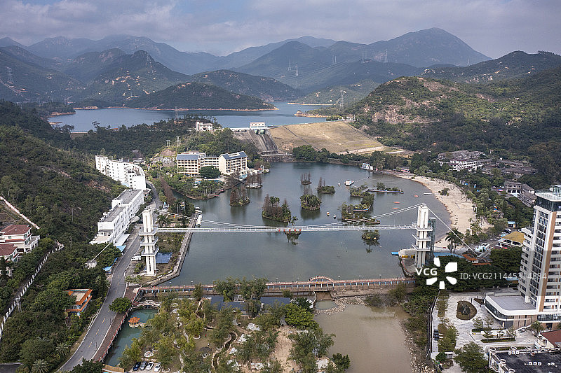 航拍江门古兜温泉度假村图片素材