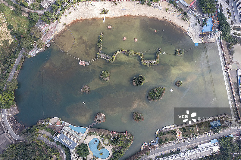 航拍江门古兜温泉度假村图片素材