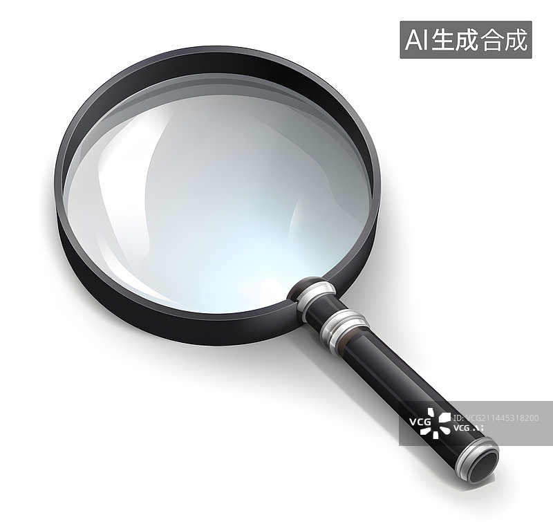 【AI数字艺术】AIGC:放大镜 元素图片素材