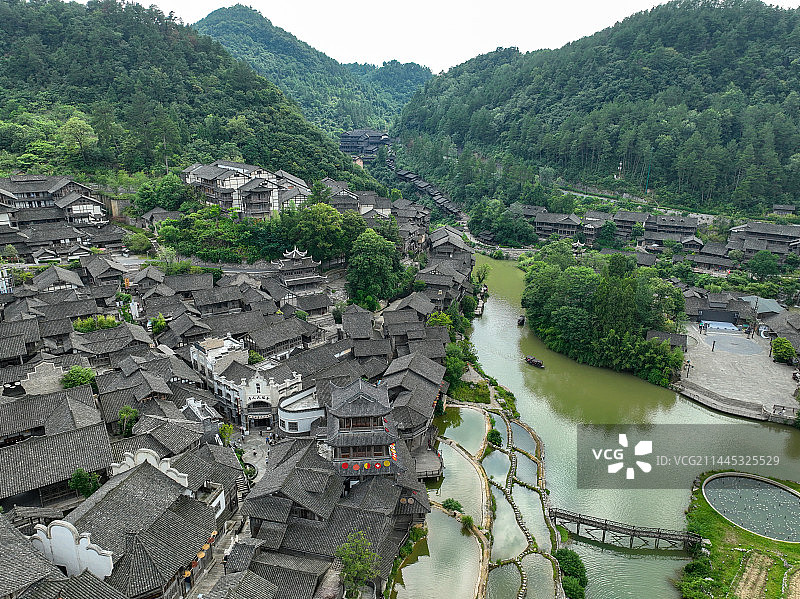 贵州省遵义市播州区尚嵇镇乌江寨图片素材