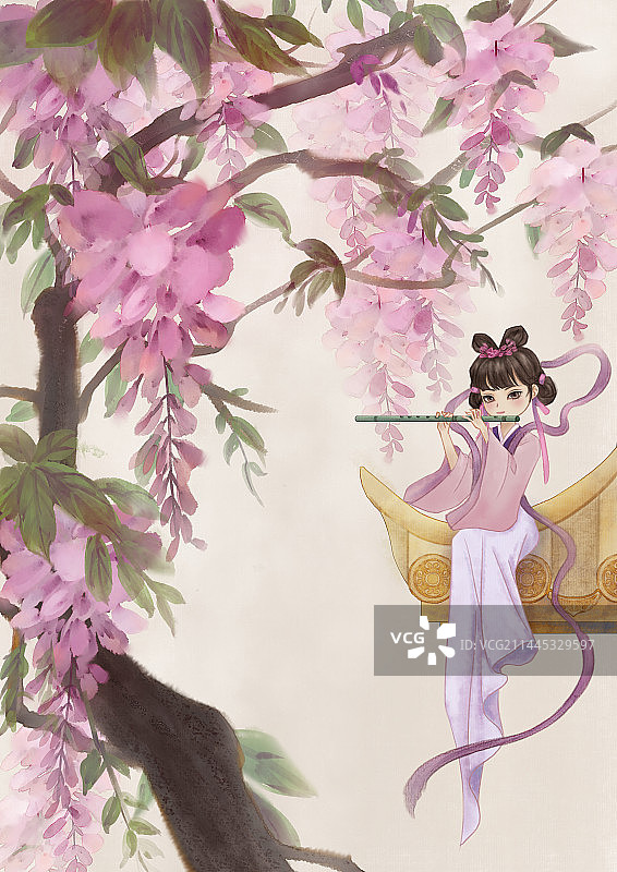 紫藤 花灵图片素材