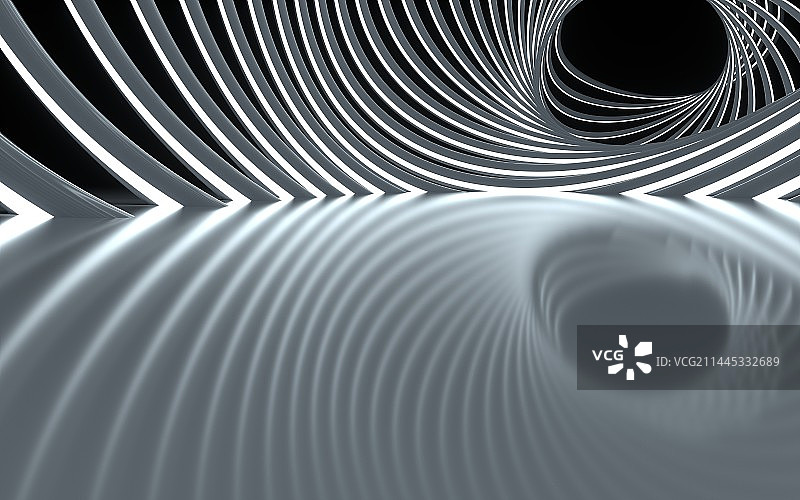 现代曲面室内空间图片素材