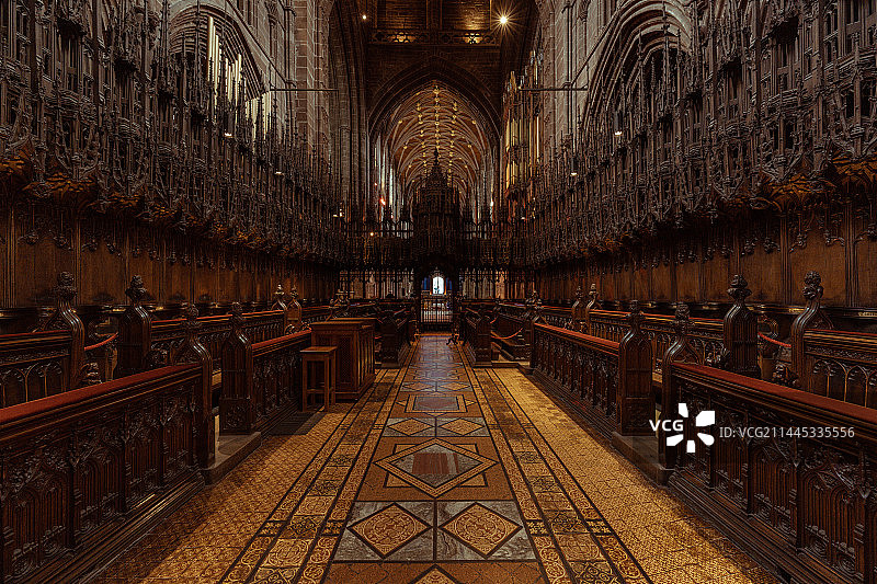 英国切斯特大教堂讲坛图片素材