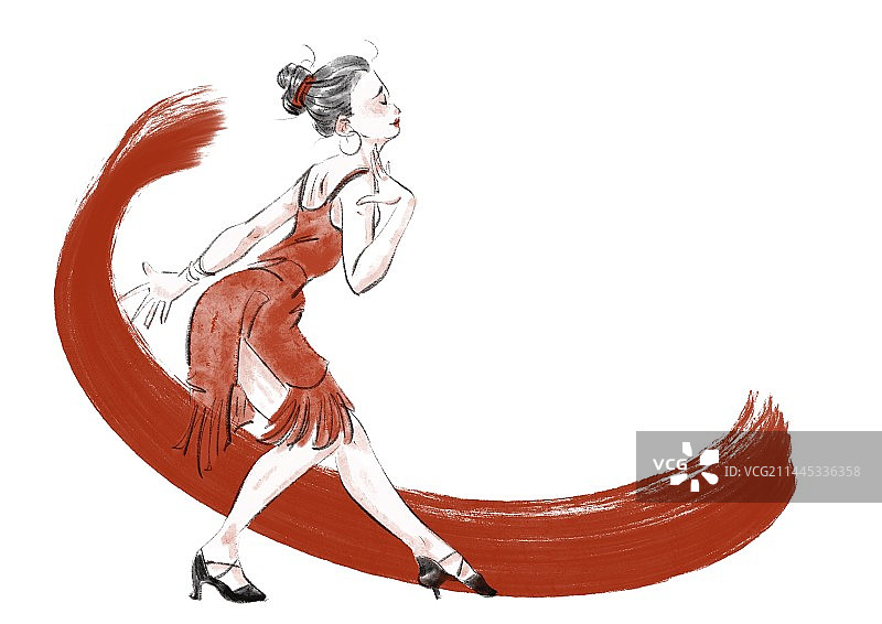 拉丁舞女郎图片素材