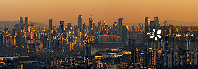 山城夕照图片素材