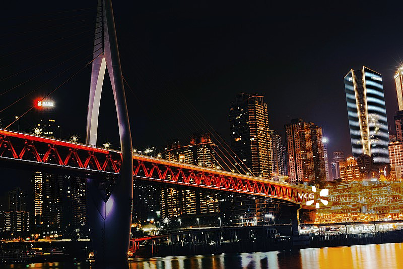 重庆洪崖洞与朝天门图片素材