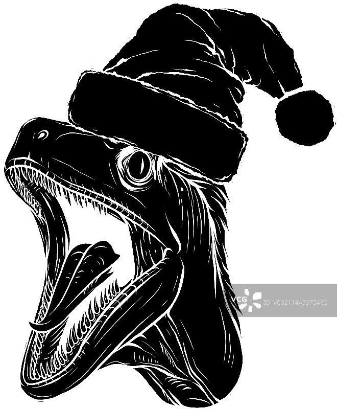 迅猛龙头部的黑色剪影图片素材