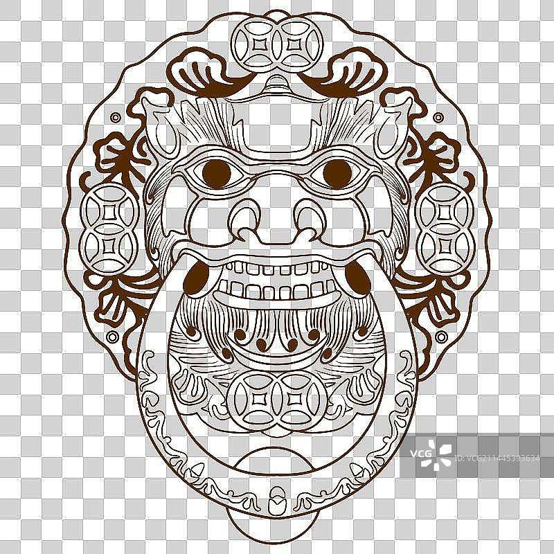 门兽老式把手图片素材