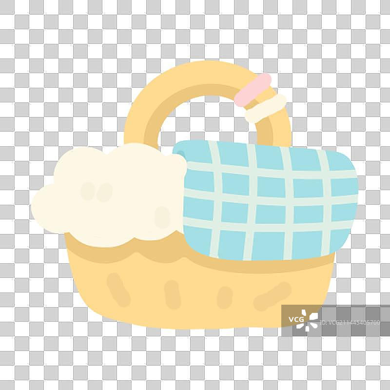 可爱咕卡春游女孩贴纸素材图片素材