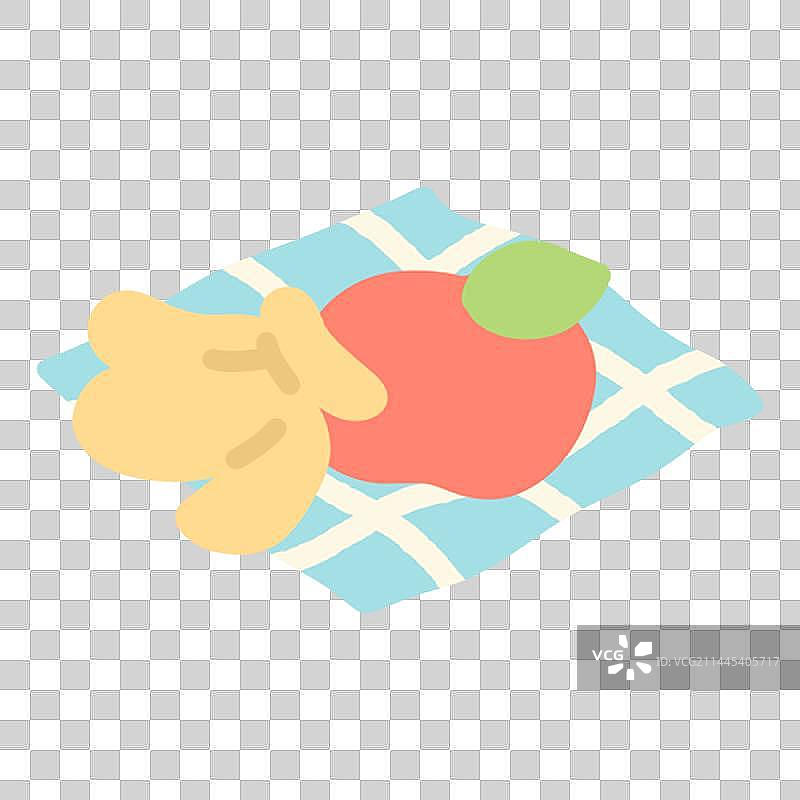 可爱咕卡春游女孩贴纸素材图片素材