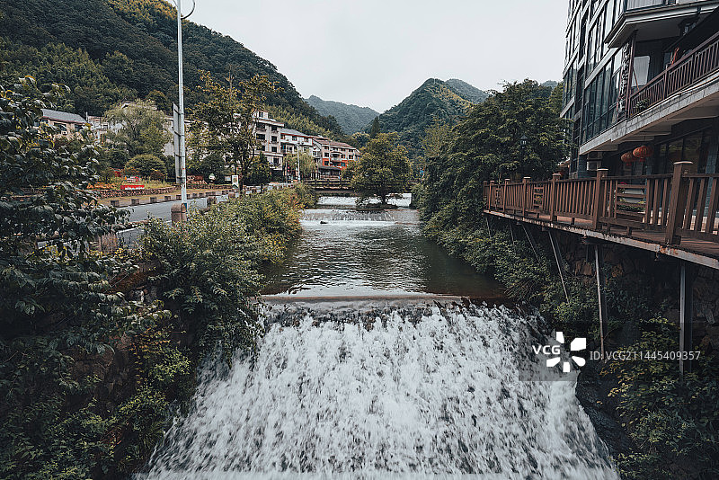 杭州临安太湖源镇美景图片素材