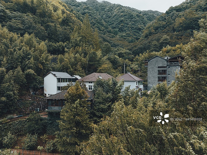 杭州临安太湖源镇美景图片素材