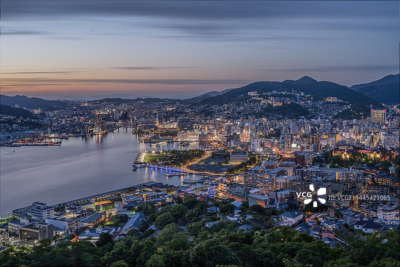 日本长崎夜景全景图片素材
