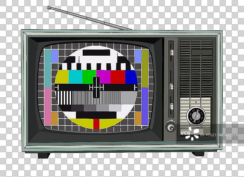 80年代老电视插画素材图片素材