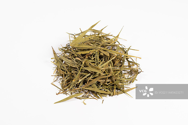 白背景中草药中医药材竹叶图片素材