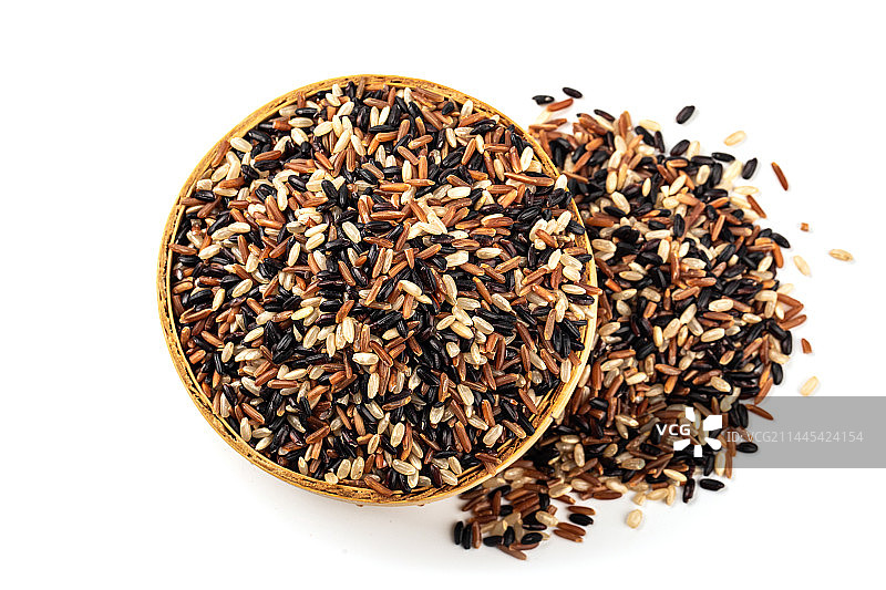 有机三色糙米图片素材