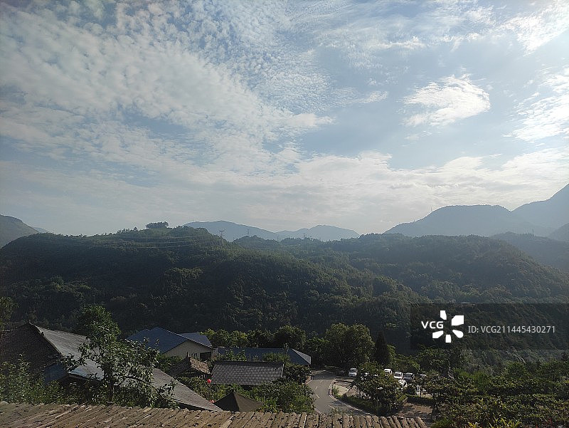 羌寨风光图片素材