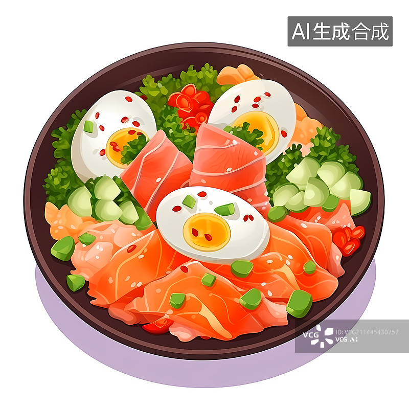 【AI数字艺术】美食插画图片素材