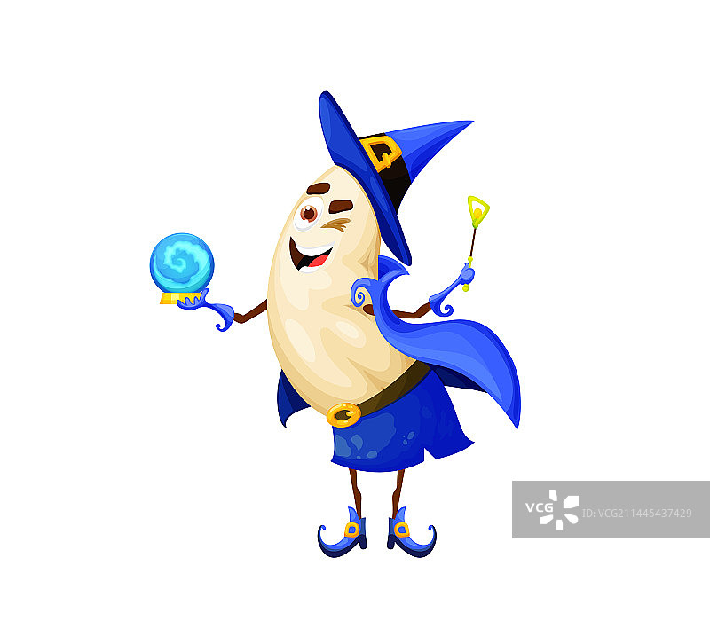 卡通万圣节腰果巫师角色图片素材