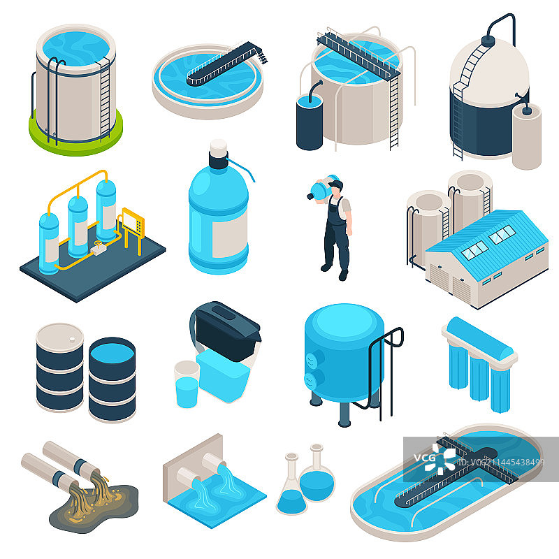 2.5D净水图标图片素材