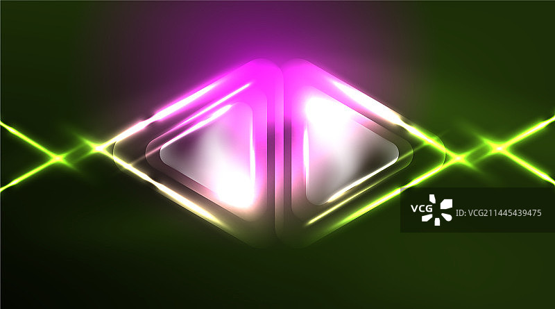 数字霓虹灯抽象背景三角形和图片素材
