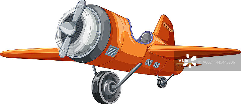 白色背景上的轻型飞机图片素材