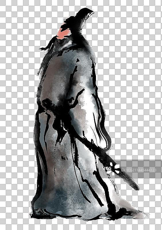 中国古代宋朝水墨古装武侠水浒佩剑人物图片素材