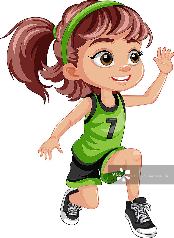 穿着篮球服的女孩图片素材