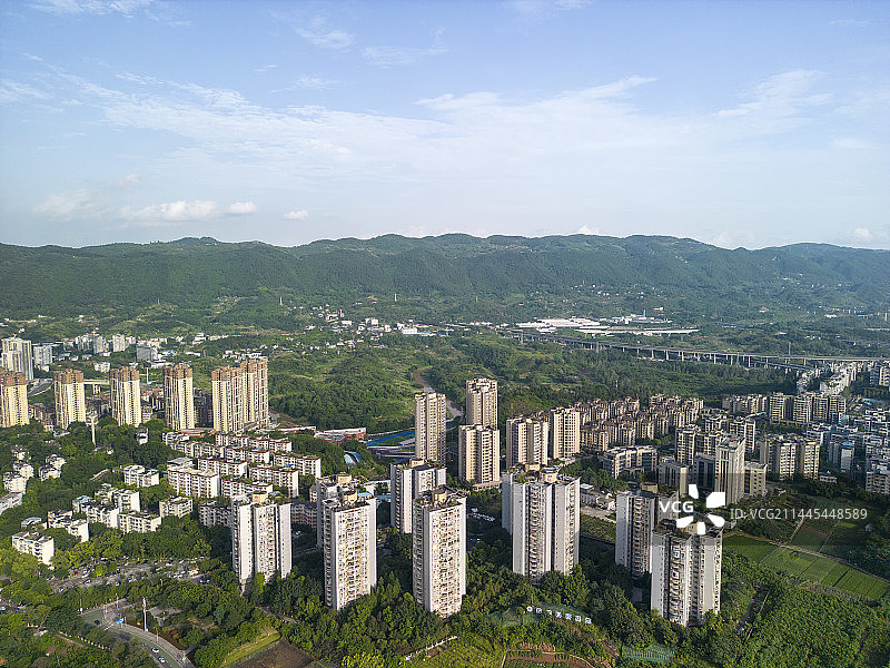 重庆北碚城市建筑风光图片素材