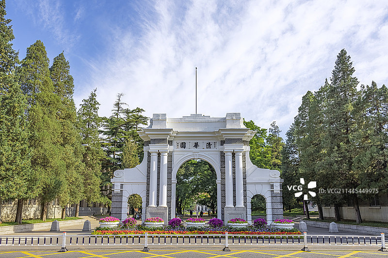 北京清华大学二校门图片素材