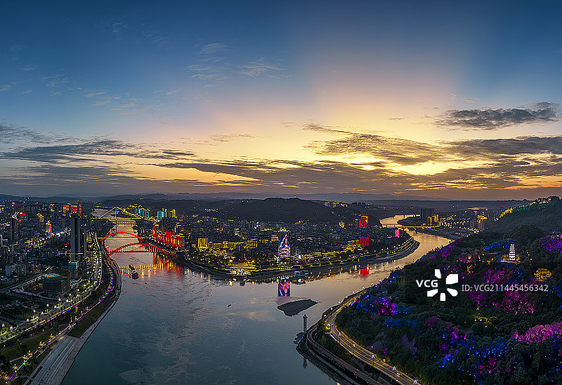 航拍宜宾图片素材