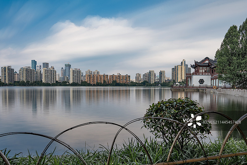 莫愁湖，流动的云图片素材