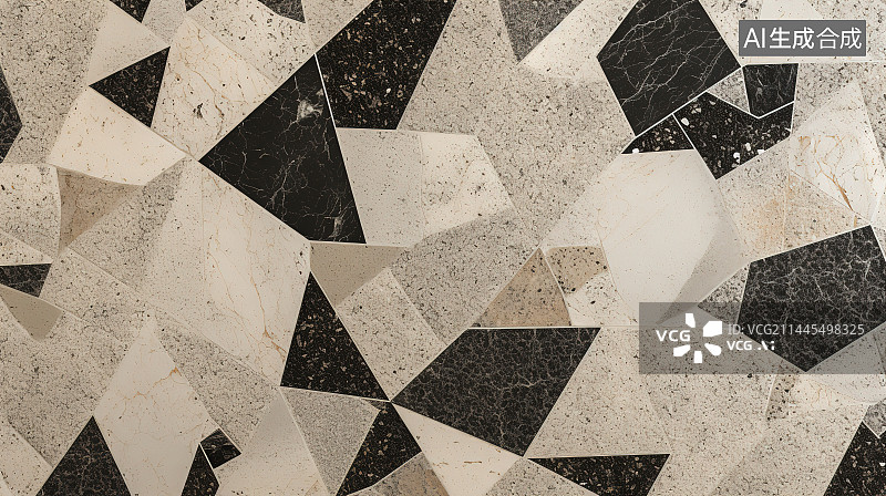 【AI数字艺术】花纹大理石地板全帧拍摄图片素材