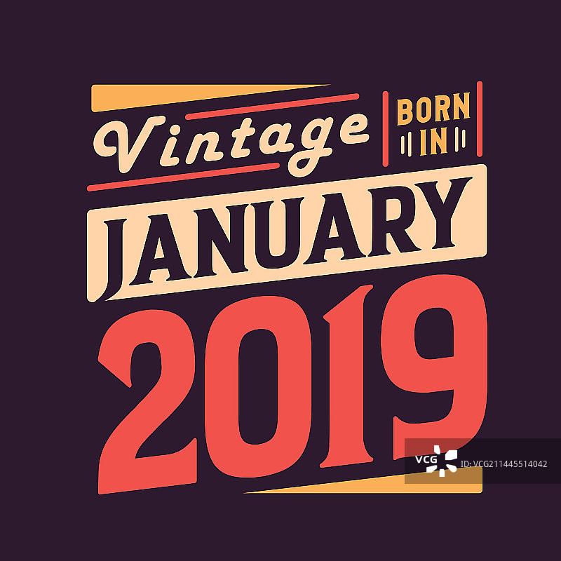 2019年1月出生复古设计图片素材