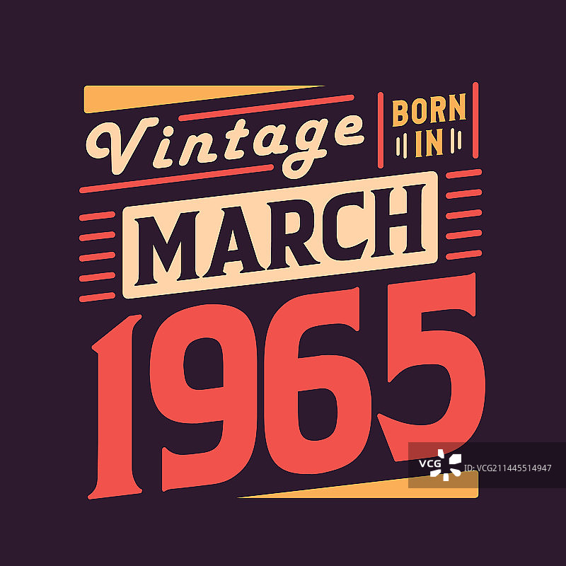 1965年3月复古生日纪念图片素材