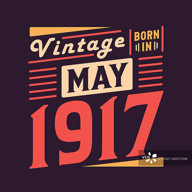 1917年5月复古风出生纪念图片素材