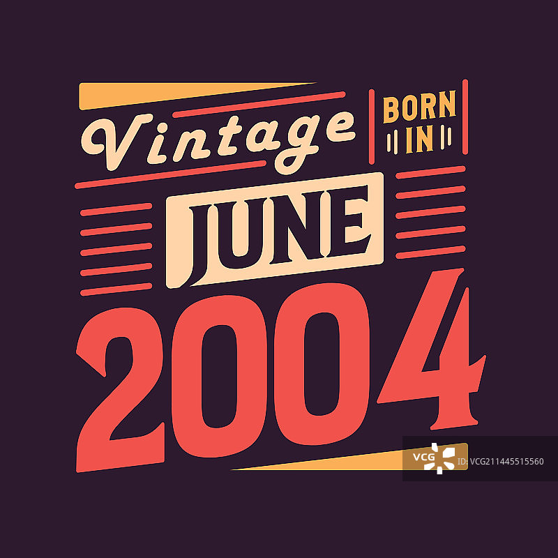 2004年6月复古风出生纪念图片素材